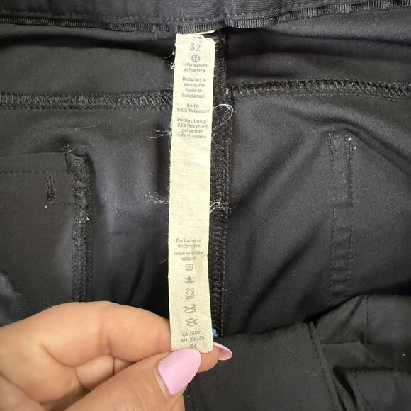 Lululemon Pants Mens 32x29.5 Black ABC Warpstreme Stretch 5 Pocket E4 - Picture 7 of 12
